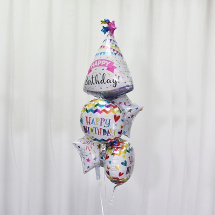 Happy Stars birthday balloon set (5 pcs)