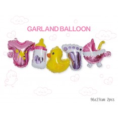 Garland Balloon BB Article & Bear (2 pcs each 96x27cm)