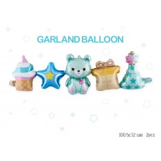 Garland Balloon BB Article & Bear (2 pcs each 96x27cm)
