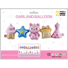 Garland Balloon BB Article & Bear (2 pcs each 96x27cm)