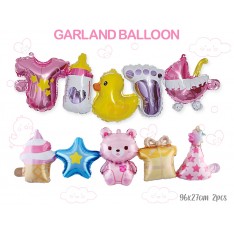 Garland Balloon BB Article & Bear (2 pcs each 96x27cm)