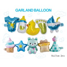 Garland Balloon BB Article & Bear (2 pcs each 96x27cm)