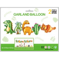 Garland Balloon UnicornHorse DinosaurWord AnimalFriends (2 pcs / bag)