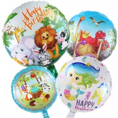 Forrest friends birthday party round foil balloon (17 inch)