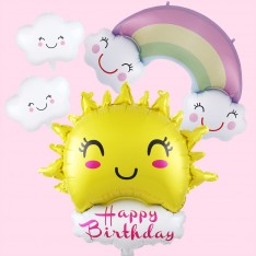 HappySun & HappyRainbow & HappyCloud foil balloon