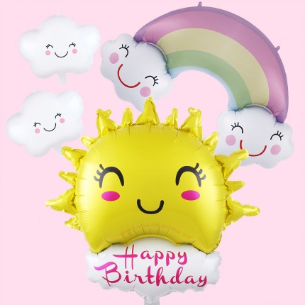 HappySun & HappyRainbow & HappyCloud foil balloon