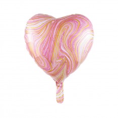 Agate pattern Heart & Star foil balloon 18inch