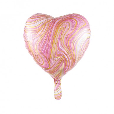 Agate pattern Heart & Star foil balloon 18inch