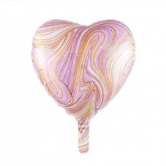 Agate pattern Heart & Star foil balloon 18inch