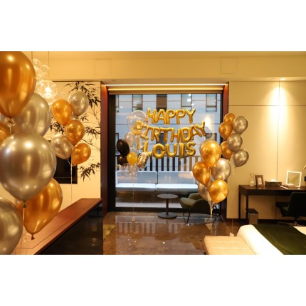Birthday Balloon Decoration Set (include customised crystal balloon)