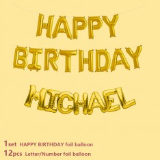 Birthday Balloon Decoration Set (include customised crystal balloon)