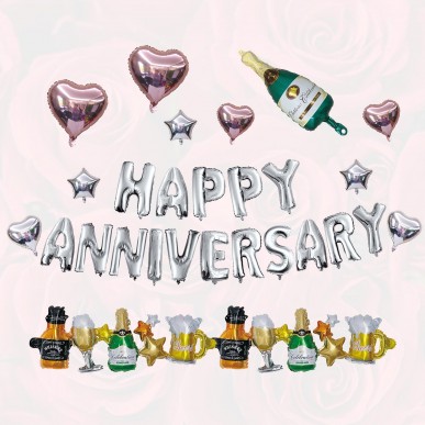 Anniversary Balloon Set (12 pcs) 16inch