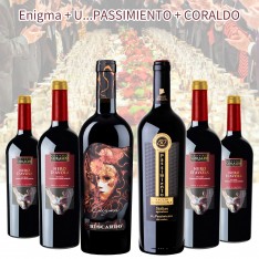 Enigma + U..Passimiento + Coraldo 6 bottle