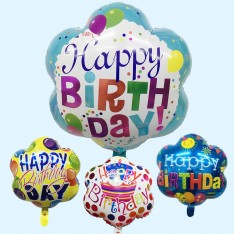 Flower shape birthday foil balloon (18 inch)