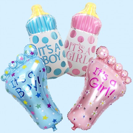 Baby GiantFoot MilkBottle SleepingBaby foil balloon