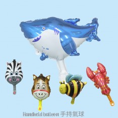 Mini carton-animal  handheld foil balloon