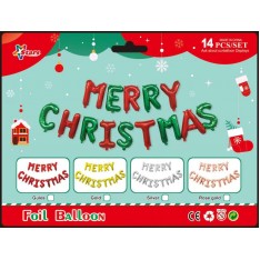 Merry Christmas Foil Letter Balloon Set 16inch