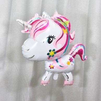 Girl Unicorn Horse Foil Balloon 105x70 cm