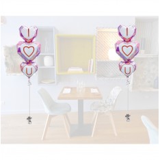Diamond Heart Foil Balloon (110x48 cm)