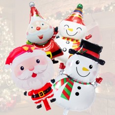 Christmas Santa Claus & Snowman foil balloon
