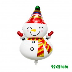 Christmas Santa Claus & Snowman foil balloon