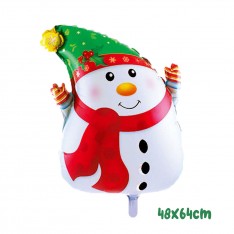 Christmas Santa Claus & Snowman foil balloon