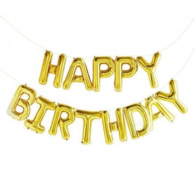 HAPPY BIRTHDAY 16 inch letter foil balloon set (3 colours)