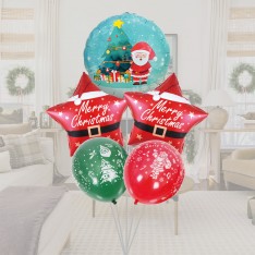Christmas & New Year balloon bunch