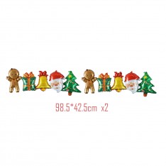 Christmas Balloon Chain 2pcs (each 98.5x42.5cm)