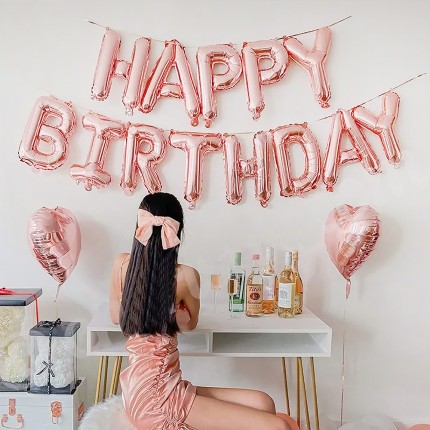 HAPPY BIRTHDAY 16 inch letter foil balloon set (3 colours)