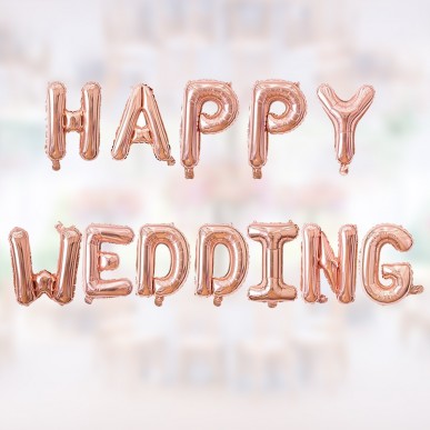 Happy Wedding / Sweeting Wedding 16 inch letter foil set (3 colours)