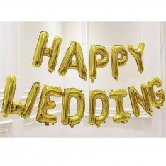 Happy Wedding / Sweeting Wedding 16 inch letter foil set (3 colours)