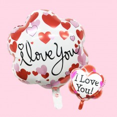 FlowerShape I Love You Foil Balloon 18inch