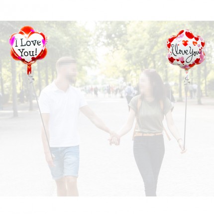 FlowerShape I Love You Foil Balloon 18inch