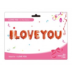 I LOVE YOU 16 inch letter foil balloon set (3 colours)