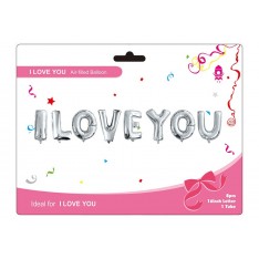 I LOVE YOU 16 inch letter foil balloon set (3 colours)