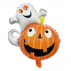 Halloween Cartoon Pumpkin Ghost Foil Balloon 60x76cm