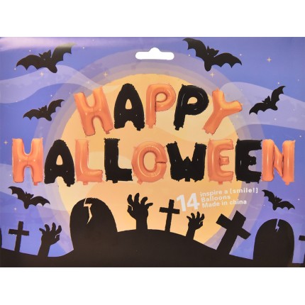 Happy Halloween Foil Letter Balloon Set 16" 