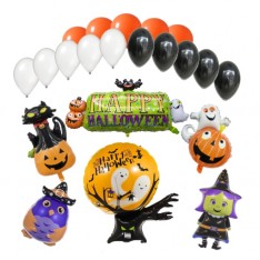 Halloween Cartoons + Balloons Set