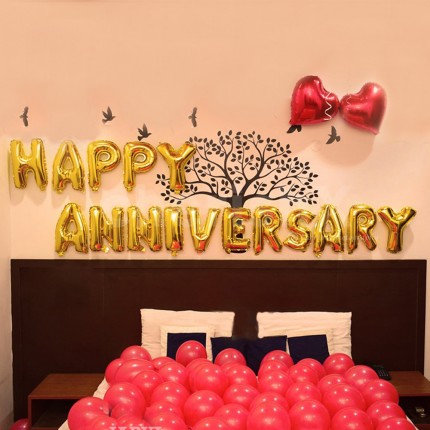 HAPPY ANNIVERSARY 16 inch letter foil balloon set (3 colours)