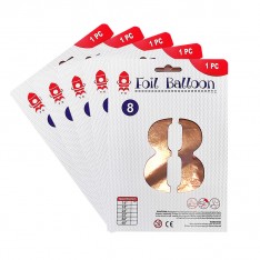 16 inch Number foil balloon 3 colours