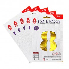 16 inch Number foil balloon 3 colours