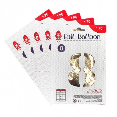 16 inch Number foil balloon 3 colours
