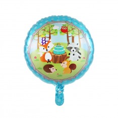 Forrest friends birthday party round foil balloon (17 inch)
