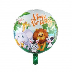 Forrest friends birthday party round foil balloon (17 inch)