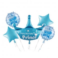 Prince & Princess birthday balloon set (5 pcs)