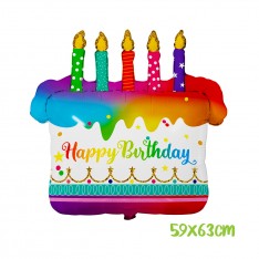 Birthday cake foil balloon