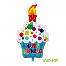 Birthday cake foil balloon
