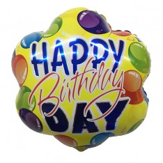 Flower shape birthday foil balloon (18 inch)