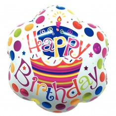Flower shape birthday foil balloon (18 inch)